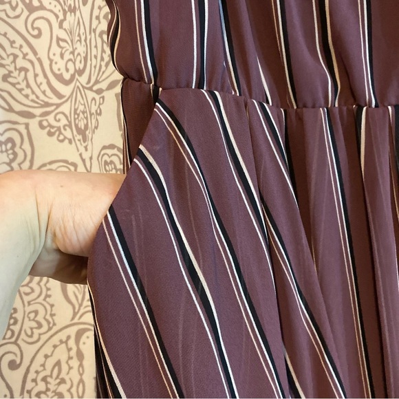 Torrid Mauve and White Striped Dress - Picture 7 of 8